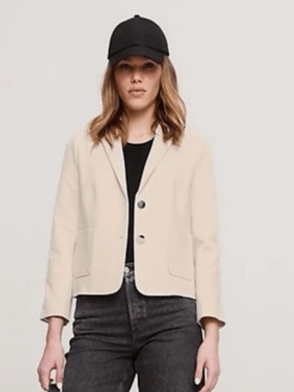 Banana Republic Cream Everywhere Ponte Short Blazer - SP